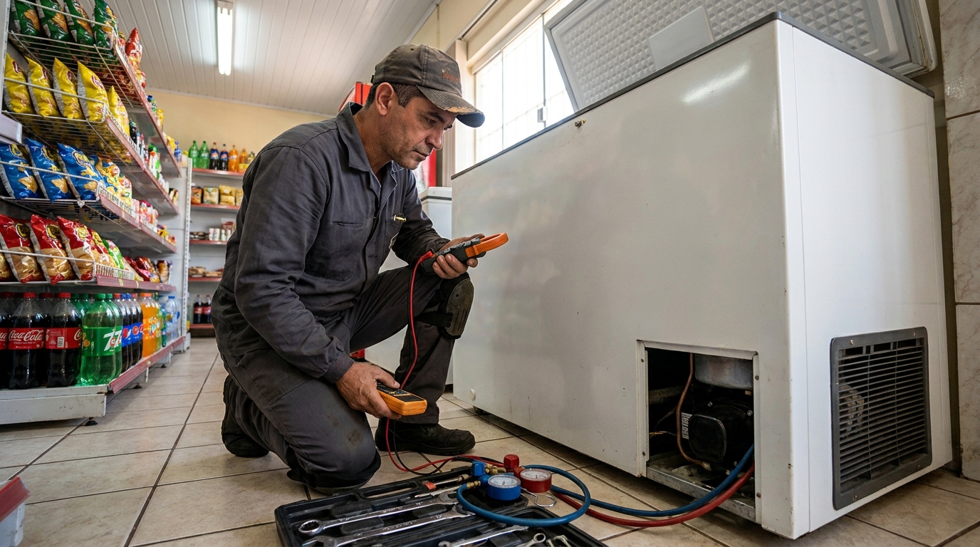 Conserto de placa eletrônica de freezer na Alvorada, Jundiaí‑SP